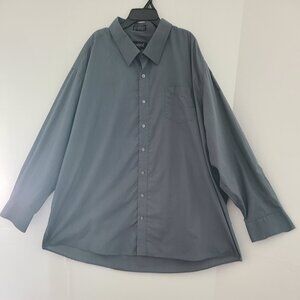 OMEGA -ITALY MEN'S DRESS SHIRT COMFORT& STYLE- 4XL- 20-20.5'' / & 36-37 ''